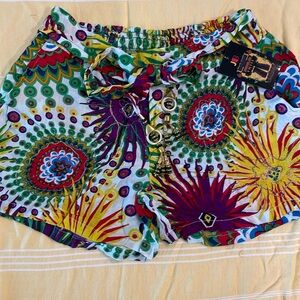 NWT Junglee Billee Boho Shorts with Beaded Belt